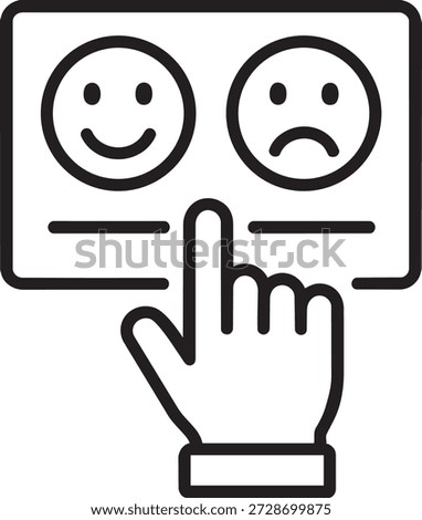 Customer satisfaction survey touchscreen icon