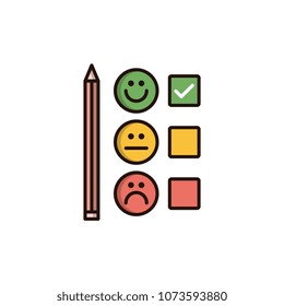 Customer satisfaction survey vector icon