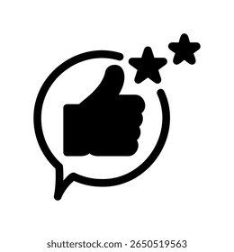 Customer satisfaction symbol representing a five star rating