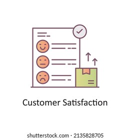 Customer Satisfaction Vector Filled Outline Icon Stock Vector (Royalty ...