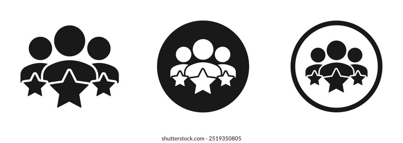 Customer satisfaction vector icons set. Customer satisfaction sign set