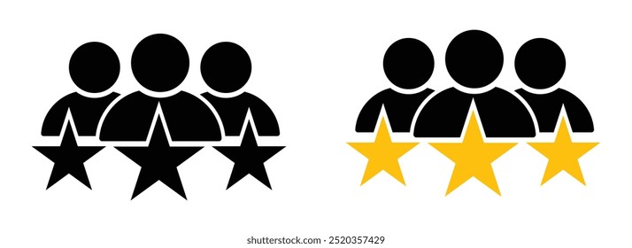 Customer satisfaction vector icons set