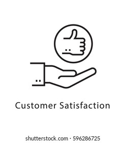 Customer Satisfaction Vector Line Icon