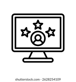 Cliente Satisfacción Vector Icono Lineal Sobre Fondo Blanco.