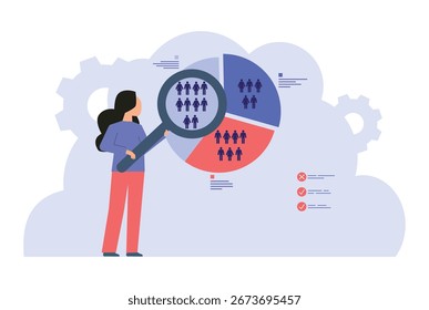 customer segment analysis for marketing or advertising concept