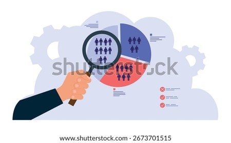 customer segment analysis for marketing or advertising concept