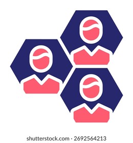 Customer Segment Icon Color Fill Style Vector Illustration