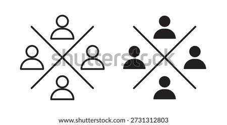 Customer segment icons. Vector linear icon isolated on white background.