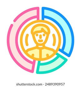 customer segmentation business process color icon vector. customer segmentation business process sign. isolated symbol illustration