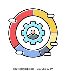 customer segmentation business process color icon vector. customer segmentation business process sign. isolated symbol illustration