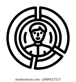 customer segmentation business process line icon vector. customer segmentation business process sign. isolated contour symbol black illustration