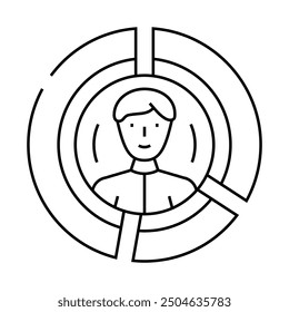 customer segmentation business process line icon vector. customer segmentation business process sign. isolated contour symbol black illustration