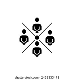 customer segmentation concept line icon. Simple element illustration. customer segmentation concept outline symbol design.