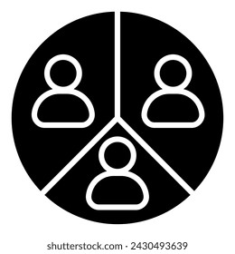 Customer Segmentation icon line vector illustration