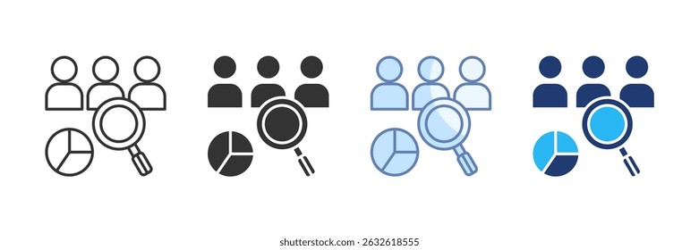 Customer Segmentation Icon Set Multiple Style Collection