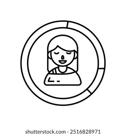 Customer Segmentation Outline Icon, Vector illustration