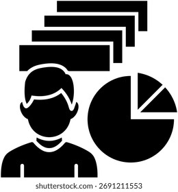 Segmentação do cliente Ícone de vetor simples e claro ilustrando uma ideia ou função essencial