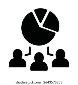 Customer segmentation Vector Icon which can easily modify or edit
