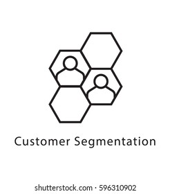 Customer Segmentation Vector Line Icon