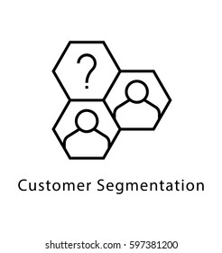 Customer Segmentation Vector Line Icon 