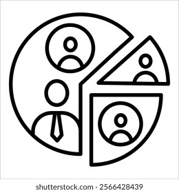 Customer Segments Icon Element For Design