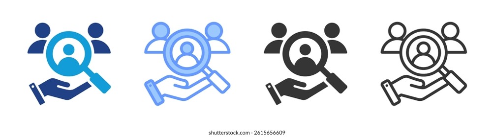 Customer Segments icon set multiple style collection