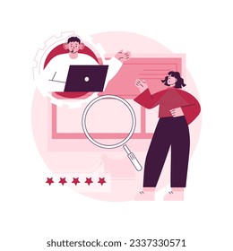 Customer self-service abstract concept vector illustration. E-support system, electronic proactive customer, online assistance, FAQs knowledge base, representative free shop abstract metaphor.