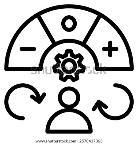 Customer Sentiment icon line vector illustration