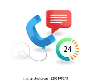Customer service 24 hours communication