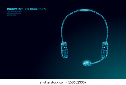 Customer service 3D manager concept. AI assistance headphone call center hotline. Client support consultant online help information. Telemarketing helpdesk technology. Headset job vector illustration