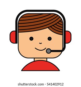 customer service agent avatar vector illustration design