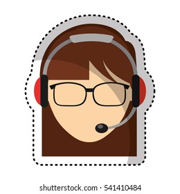customer service agent avatar vector illustration design