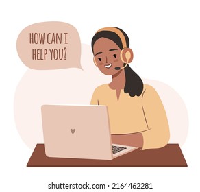 Customer service agent concept. Girl support rep