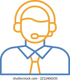 Customer Service Agent vector icon. Can be used for printing, mobile and web applications.