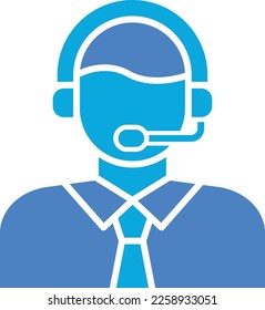 Icono vectorial del agente de servicio al cliente. Se puede usar para imprimir, móviles y aplicaciones web.