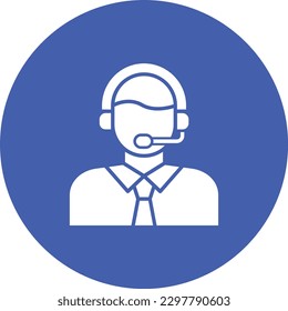 Customer Service Agent vector icon. Can be used for printing, mobile and web applications.