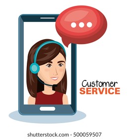 customer service agent working online
