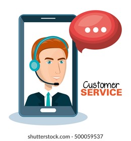 customer service agent working online