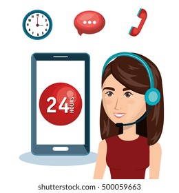 customer service agent working online