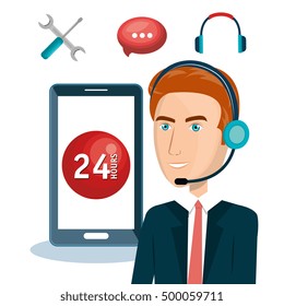 customer service agent working online