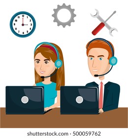 customer service agent working online