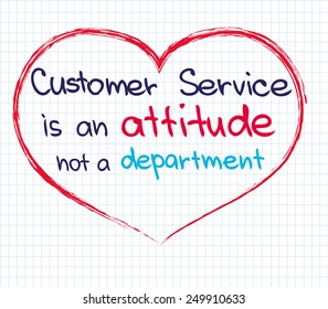 Customer service approach written in sketch words