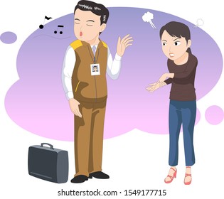 Customer and service article illustration