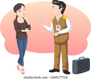 Customer and service article illustration
