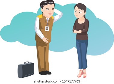 Customer and service article illustration