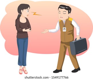Customer and service article illustration