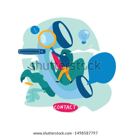 Customer service, customer assistance flat vector illustration design. Technical support, online help, online operator concept for web banner, business presentation, advertising material