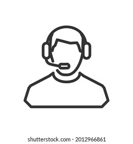 Customer Service Avatar Icon. Customer service icon, call center icon. Consultant, support, help, technical assistant icon
