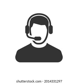 Customer Service Avatar Icon. Customer service icon, call center icon. Consultant, support, help, technical assistant icon