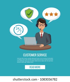 Customer service banner